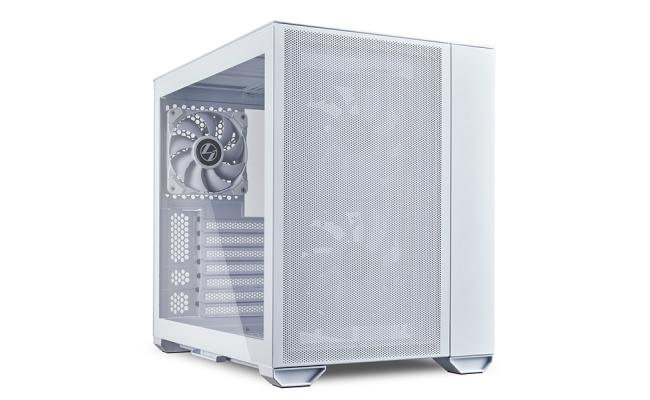 Lian Li O11 AIR MINI (White) Mini Tower Tempered Glass Gaming Case w/ 3 Fans Installed & Super Fine Mesh Front & Sides