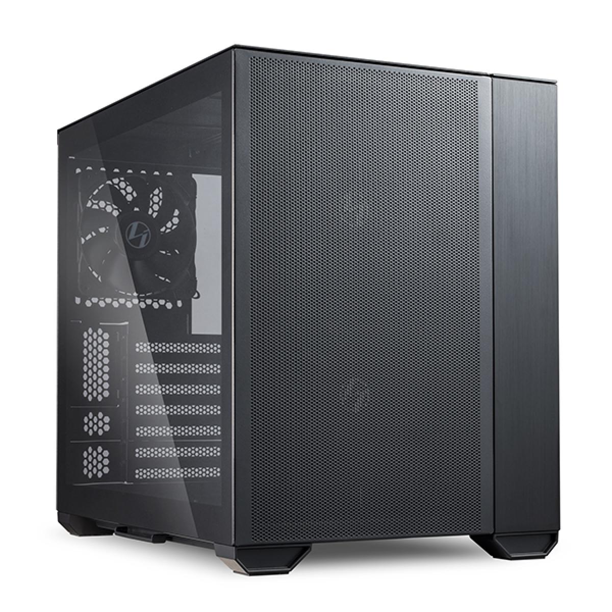 Lian Li O11 AIR MINI (Black) Mini Tower Tempered Glass Gaming Case w/ 3 Fans Installed & Super Fine Mesh Front & Sides