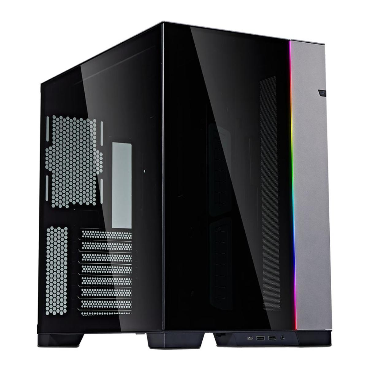 Lian Li O11 Dynamic EVO (Grey) Mid Tower Tempered Glass Gaming Case w/ Dual Chassis Mode (Normal & Reverse) & ARGB Front Bar