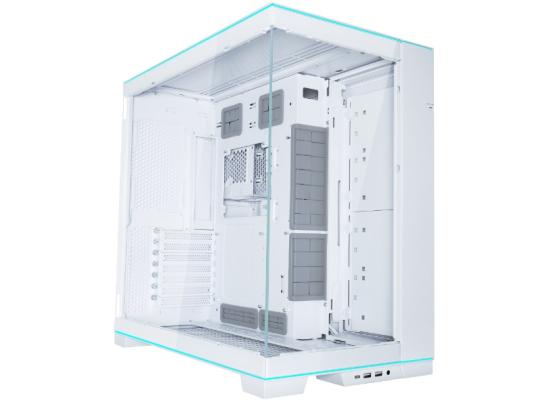 Lian Li O11 Dynamic EVO RGB Edition (White) Mid Tower 2 Sided Tempered Glass Gaming Case w/ Reversable Chassis Mode , Dual Chamber & Dual ARGB Strips, Up To 8 Drives Capacity & 420mm Radiator Support 