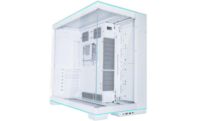 Lian Li O11 Dynamic EVO RGB Edition (White) Mid Tower 2 Sided Tempered Glass Gaming Case w/ Reversable Chassis Mode , Dual Chamber & Dual ARGB Strips, Up To 8 Drives Capacity & 420mm Radiator Support