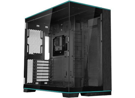 Lian Li O11 Dynamic EVO RGB Edition (Black) Mid Tower 2 Sided Tempered Glass Gaming Case w/ Reversable Chassis Mode , Dual Chamber & Dual ARGB Strips, Up To 8 Drives Capacity & 420mm Radiator Support 
