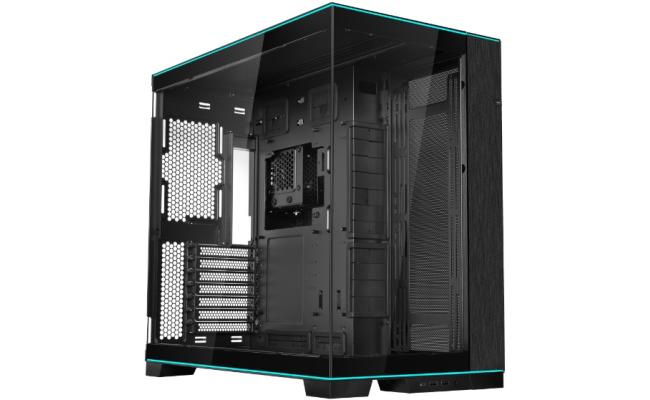 Lian Li O11 Dynamic EVO RGB Edition (Black) Mid Tower 2 Sided Tempered Glass Gaming Case w/ Reversable Chassis Mode , Dual Chamber & Dual ARGB Strips, Up To 8 Drives Capacity & 420mm Radiator Support