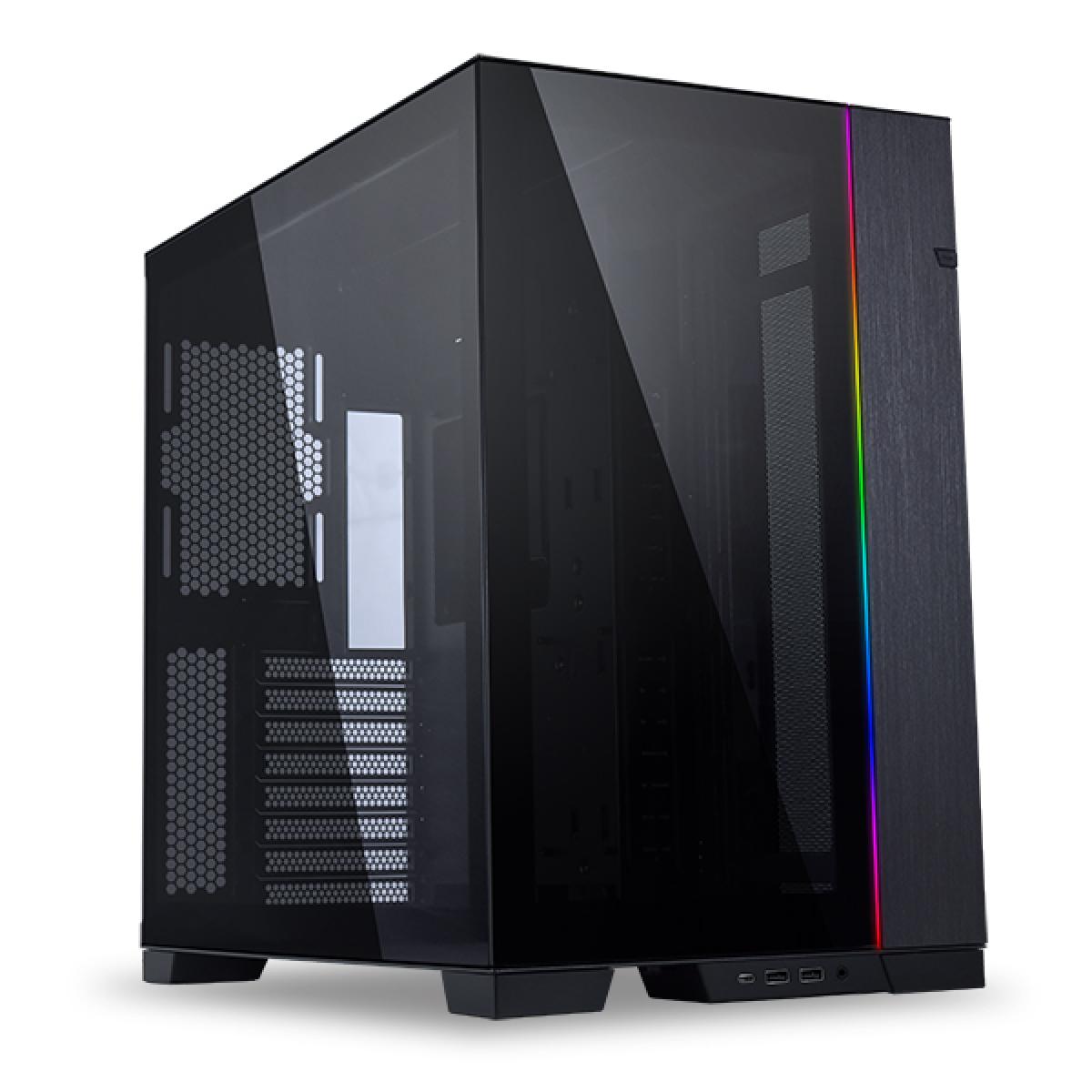 Lian Li O11 Dynamic EVO (Black) Mid Tower Tempered Glass Gaming Case w/ Dual Chassis Mode (Normal & Reverse) & ARGB Front Bar