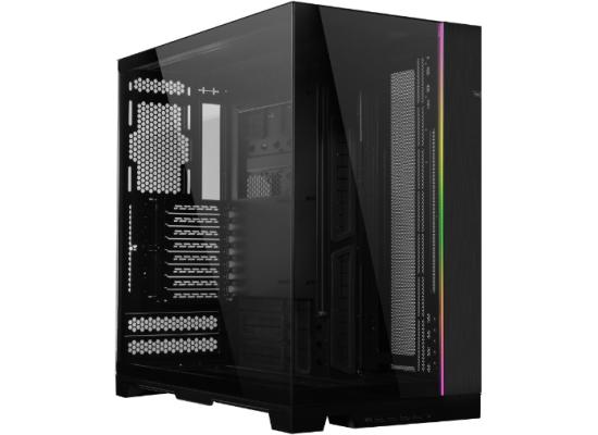 Lian Li O11 Dynamic EVO XL (Black) Full Tower 2 Sided Tempered Glass Gaming Case w/ Reversable Chassis Mode , Dual Chamber & Side ARGB Strip, Up To 7 Drives Capacity & 420mm Radiator Support 