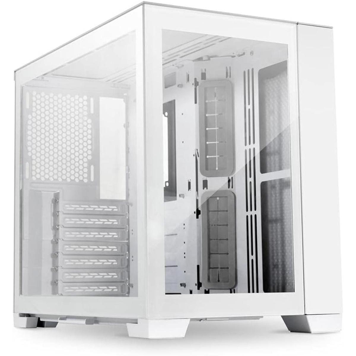 Lian Li O11 Dynamic Mini (Snow Edition) Mini Tower 2 Sided Tempered Glass Gaming Case w/ Dual Chamber, Up To 4 Drives Capacity & 360mm Radiator Support, SFX Or SFX-L PSU Supported Only