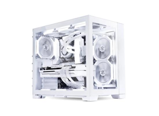 Lian Li O11 Dynamic Mini (Snow Edition) Mini Tower 2 Sided Tempered Glass Gaming Case w/ Dual Chamber, Up To 4 Drives Capacity & 360mm Radiator Support, SFX Or SFX-L PSU Supported Only