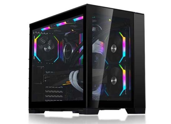Lian Li O11 Dynamic Mini (Black) Mini Tower 2 Sided Tempered Glass Gaming Case w/ Dual Chamber, Up To 4 Drives Capacity & 360mm Radiator Support, SFX Or SFX-L PSU Supported Only