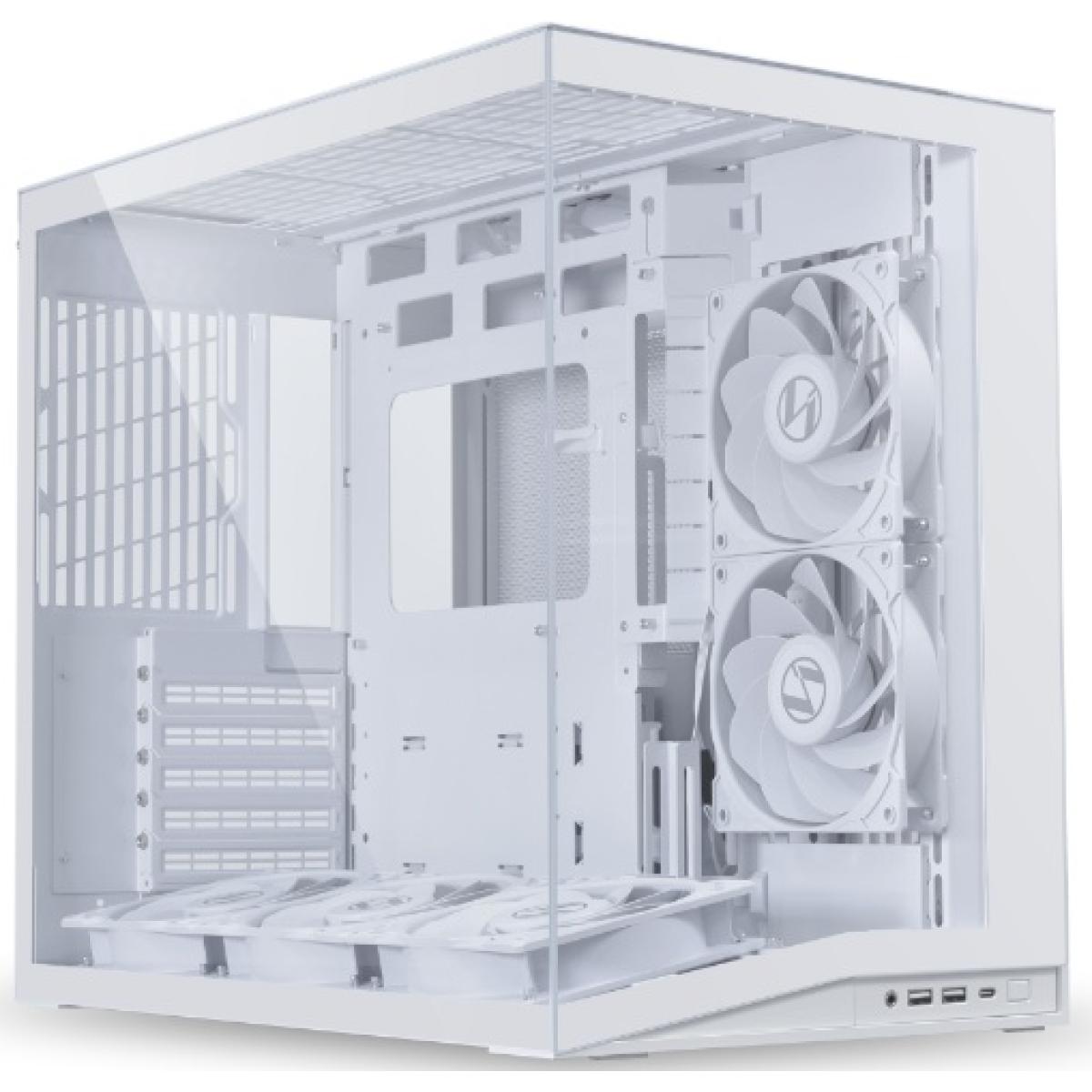 Lian Li O11 DYNAMIC MINI V2 Flow (White) ARGB ATX Mid Tower Tempered Glass Gaming Case W/ Type-C.