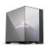 Lian Li O11 VISION (Chrome) Black Mirror Finish Cool & Clear ATX Mid Tower 3 Sided Tempered Glass Gaming Case, Columnless Design, Dual Chamber, Dual Rear Fan Modes (High Or Low), Adjustable Motherboard Outside Installation Tray