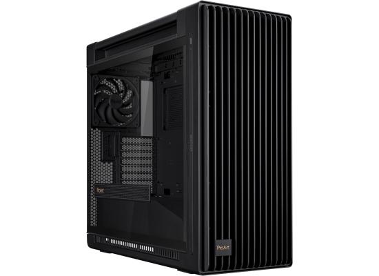 ASUS ProArt PA602 (Black) Mid Tower Premium Tempered Glass E-ATX Case Up To 420mm Radiator Support w/ 6 PWM Fan Hub, Front Grill Design For Superior Airflow, Front Panel IR Dust Detection, Comes with Front 2x 200mm + 1 x140 Rear Fans 