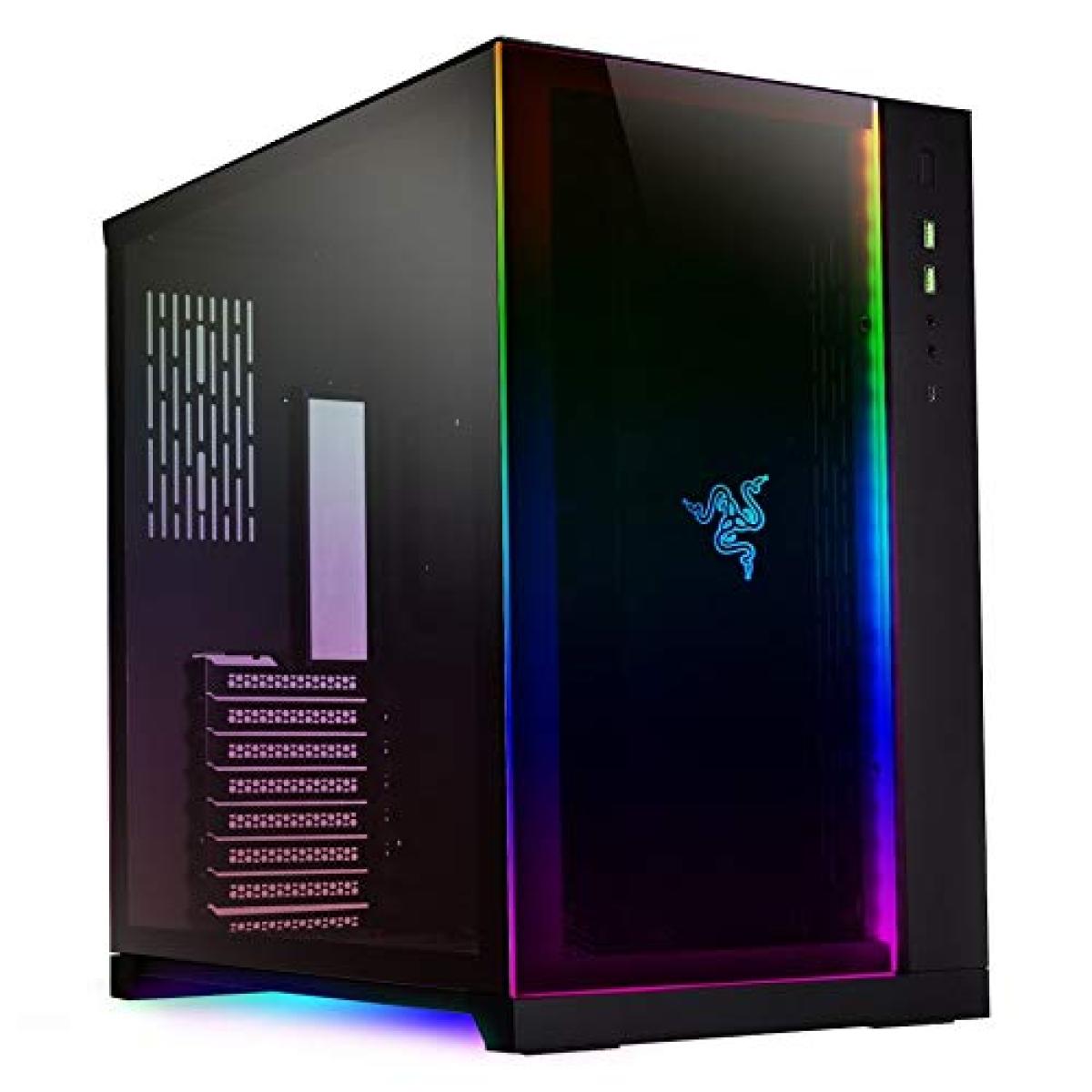 Lian Li O11 Dynamic Razer Edition (Black) Mid Tower Tempered Glass Gaming Case w/ Razer Chroma RGB LEDs