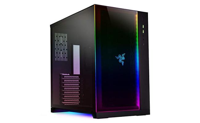 Lian Li O11 Dynamic Razer Edition (Black) Mid Tower Tempered Glass Gaming Case w/ Razer Chroma RGB LEDs