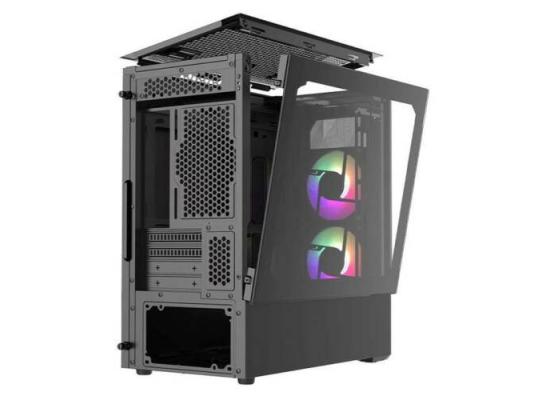 COOLER MASTER MasterBox TD300 Mesh Black Mini Tower Tempered Glass Gaming Case w 2x ARGB Fans