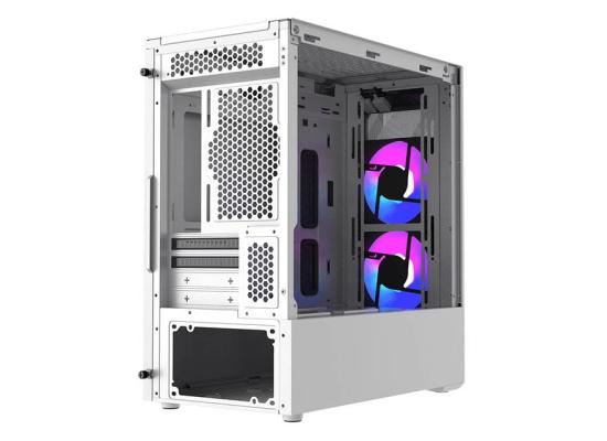 COOLER MASTER MasterBox TD300 Mesh White Mini Tower Tempered Glass Gaming Case w 2x ARGB Fans