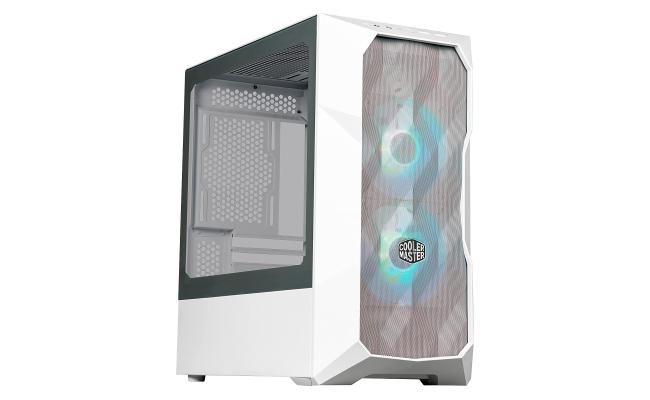 COOLER MASTER MasterBox TD300 Mesh White Mini Tower Tempered Glass Gaming Case w 2x ARGB Fans