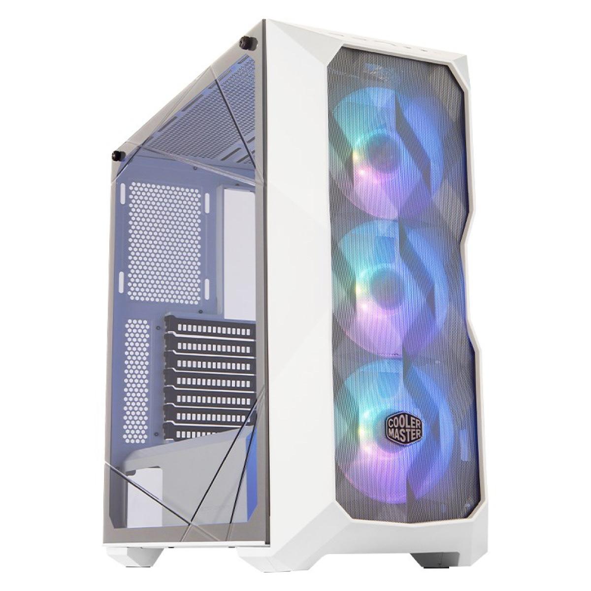 COOLER MASTER MasterBox TD500 Mesh White Mid Tower Tempered Glass Gaming Case w 3x ARGB Fans