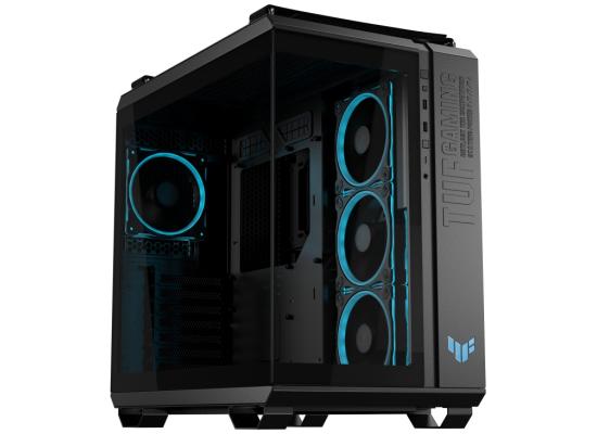 ASUS TUF Gaming GT502 Horizon ARGB (Black) Panoramic Dual Chamber Mid-Tower Tempered Glass Gaming Case, Full Modular Design w/ 4x120mm ARGB Fans, Type-C