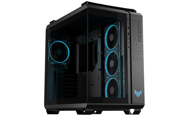 ASUS TUF Gaming GT502 Horizon ARGB (Black) Panoramic Dual Chamber Mid-Tower Tempered Glass Gaming Case, Full Modular Design w/ 4x120mm ARGB Fans, Type-C