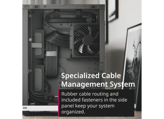 APNX V1 (Black) Dual Chamber Panoramic 2 Glasses Design ATX Mid Tower Mesh Ventilation Pattern Tempered Glass Gaming Case w/ Adjustable Motherboard Position Bracket, Support Up To 10x12cm Fans & Type-C