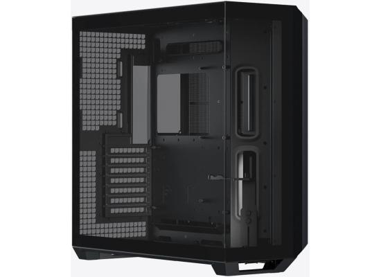 APNX V1 (Black) Dual Chamber Panoramic 2 Glasses Design ATX Mid Tower Mesh Ventilation Pattern Tempered Glass Gaming Case w/ Adjustable Motherboard Position Bracket, Support Up To 10x12cm Fans & Type-C