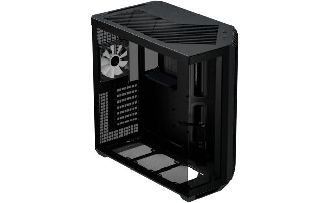 APNX V1 (Black) Dual Chamber Panoramic 2 Glasses Design ATX Mid Tower Mesh Ventilation Pattern Tempered Glass Gaming Case w/ 4x120mm ARGB Fans, Adjustable Motherboard Position Bracket, Support Up To 10x12cm Fans & Type-C APNX V1 (Black) Dual Chamber Panoramic 2 Glasses Design ATX Mid Tower Mesh Ventilation Pattern Tempered Glass Gaming Case w/ 4x120mm ARGB Fans, Adjustable Motherboard Position Bracket, Support Up To 10x12cm Fans & Type-C