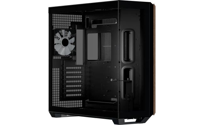 APNX V1 (Black/Wood) Dual Chamber Panoramic 2 Glasses Design ATX Mid Tower Mesh Ventilation Pattern Tempered Glass Gaming Case w/ 4x120mm ARGB Fans, Adjustable Motherboard Position Bracket, Support Up To 10x12cm Fans & Type-C APNX V1 (Black/Wood) Dual Chamber Panoramic 2 Glasses Design ATX Mid Tower Mesh Ventilation Pattern Tempered Glass Gaming Case w/ 4x120mm ARGB Fans, Adjustable Motherboard Position Bracket, Support Up To 10x12cm Fans & Type-C