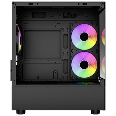 AeroCool Viewport-Mini ARGB Stylish w/ Panoramic View mATX Mini Tower Tempered Glass Gaming Case w/ 3X120mm ARGB Fans