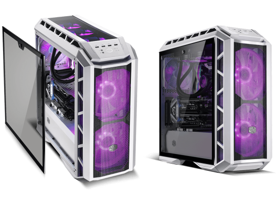 COOLER MASTER H500P Mesh White Mid Tower Tempered Glass Gaming Case