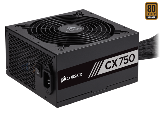 Corsair CX Series™ CX750 — 750W 80 PLUS® Bronze Certified ATX PSU (UK)