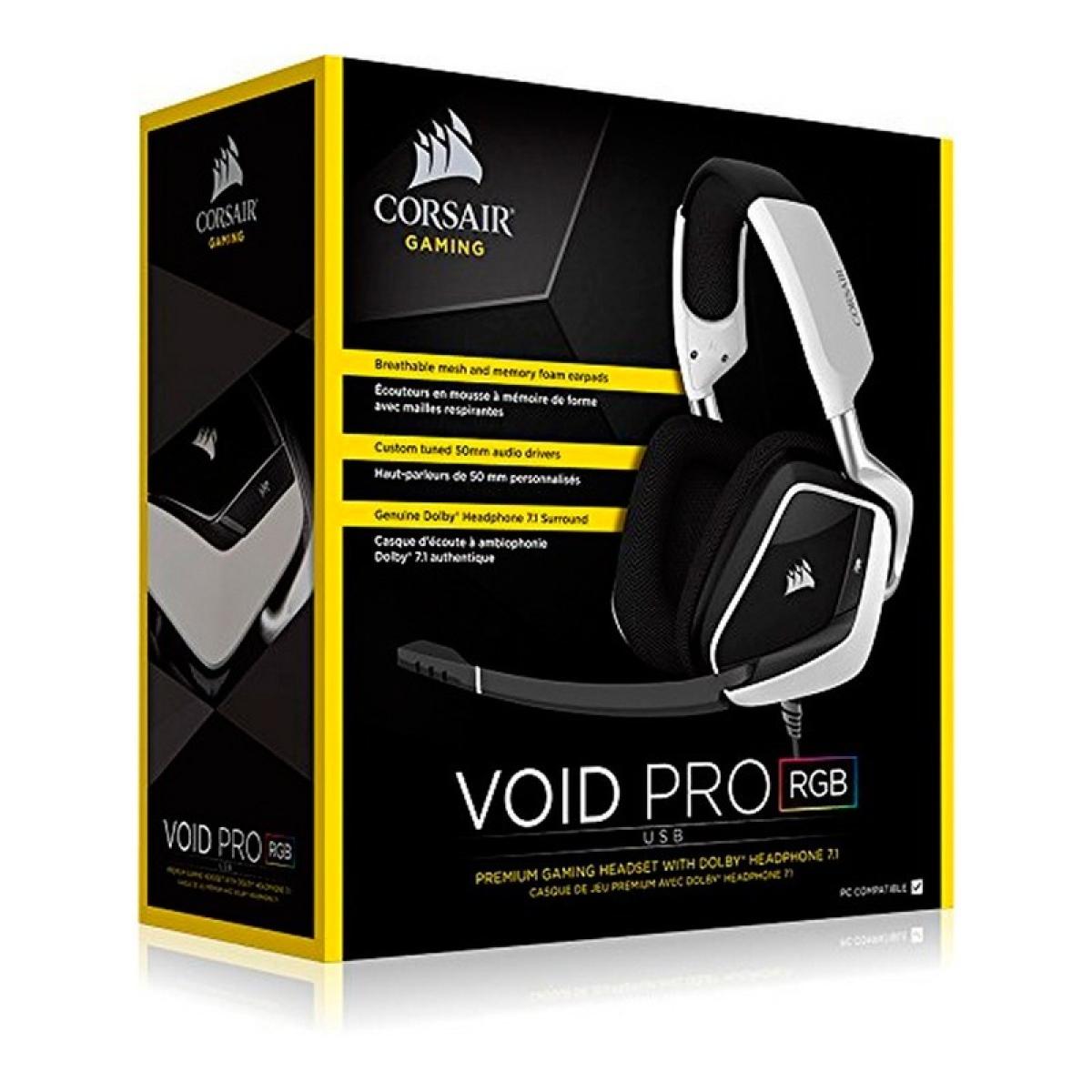 VOID PRO RGB USB Premium Gaming Headset with Dolby® Headphone 7.1 — White
