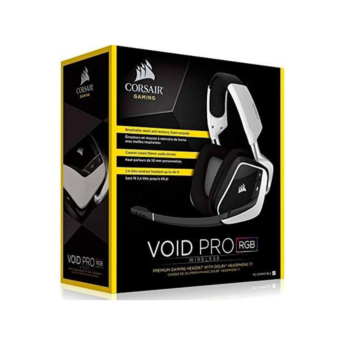 VOID PRO RGB Wireless Premium Gaming Headset with Dolby® Headphone 7.1 — White