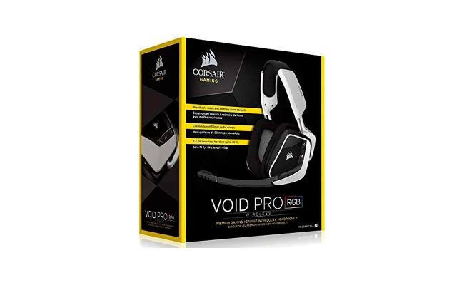 VOID PRO RGB Wireless Premium Gaming Headset with Dolby® Headphone 7.1 — White