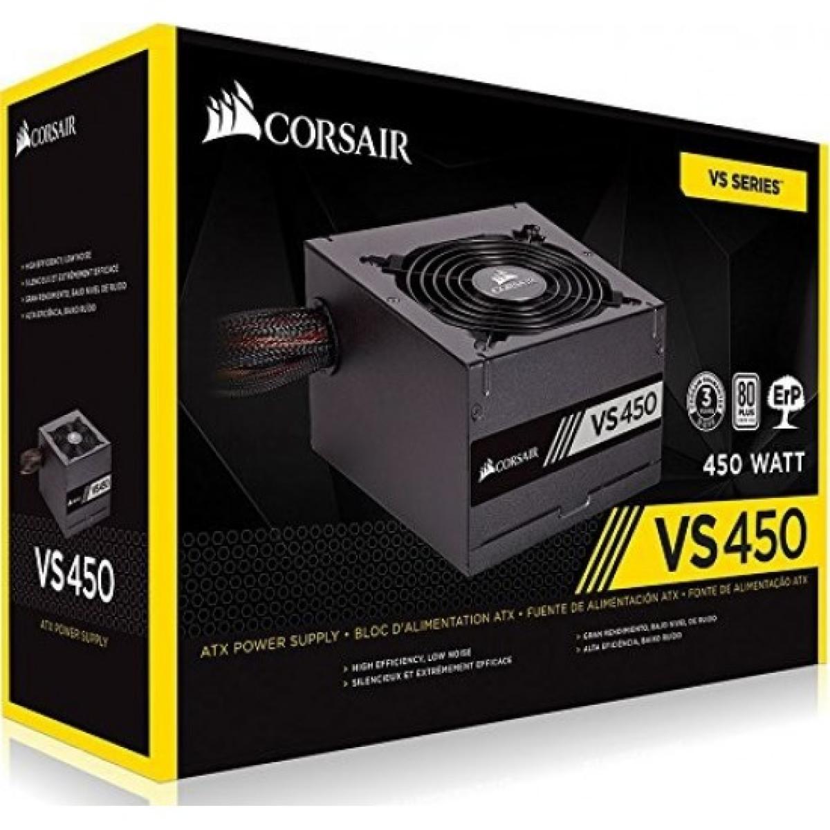 Corsair VS Series™ VS450 — 450W 80 PLUS® White Certified PSU (UK)