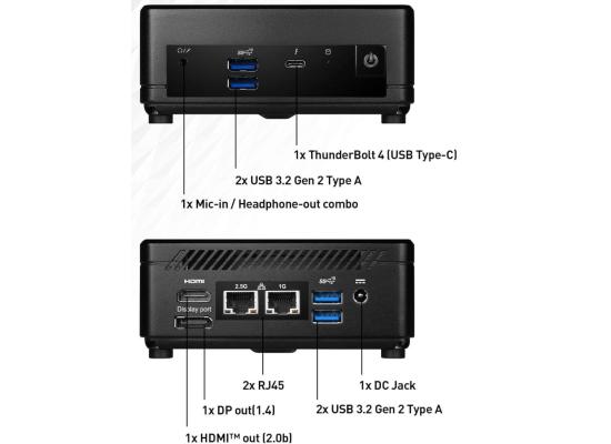 MSI Cubi 5 12M, Portable Mini PC Desktop 12th Gen Intel Core i5-1235U, (No Memory Or Storage) Customizable SODIMM DDR4 Memory + M.2 PCIe NVME SSD + 2.5HDD Support, Intel® Iris XE Graphics, Thunderbolt™ 4