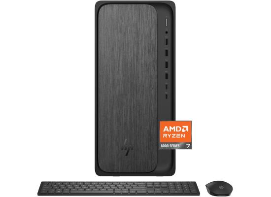 HP OmniDesk Desktop PC (M02-0234) AMD Ryzen 7 8700G, AMD Radeon 780M iGPU, 16GB DDR5 Memory, 1TB M.2 PCIe NVME SSD GEN 4, Windows 11 Home w/ 280W 80 Plus Platinum Power Supply