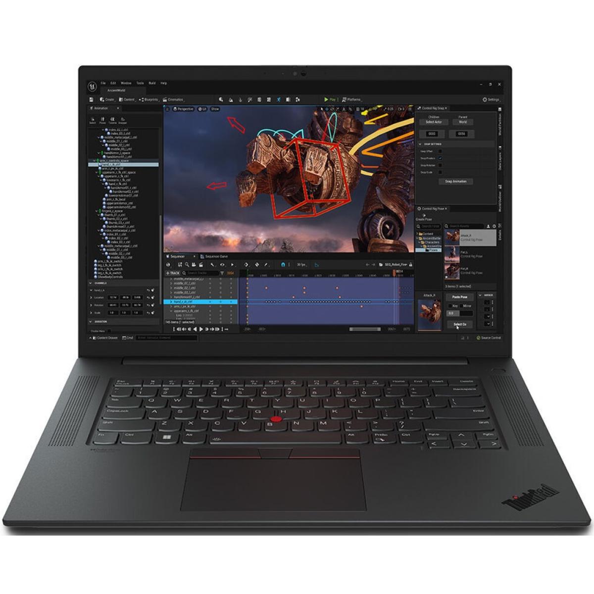 Lenovo ThinkPad P1 Gen 6 Black Xtreme Gaming Laptop, 16" Touch WQUXGA 4K+ (3840x2400) OLED 60Hz 100% DCI-P3 Dolby Vision HDR, 13th Gen Intel Core i9-13900H, NVIDIA GeForce RTX 4090 16GB GDDR6, 64GB DDR5, 4TB M.2 NVMe GEN4 SSD, Windows 11 Pro