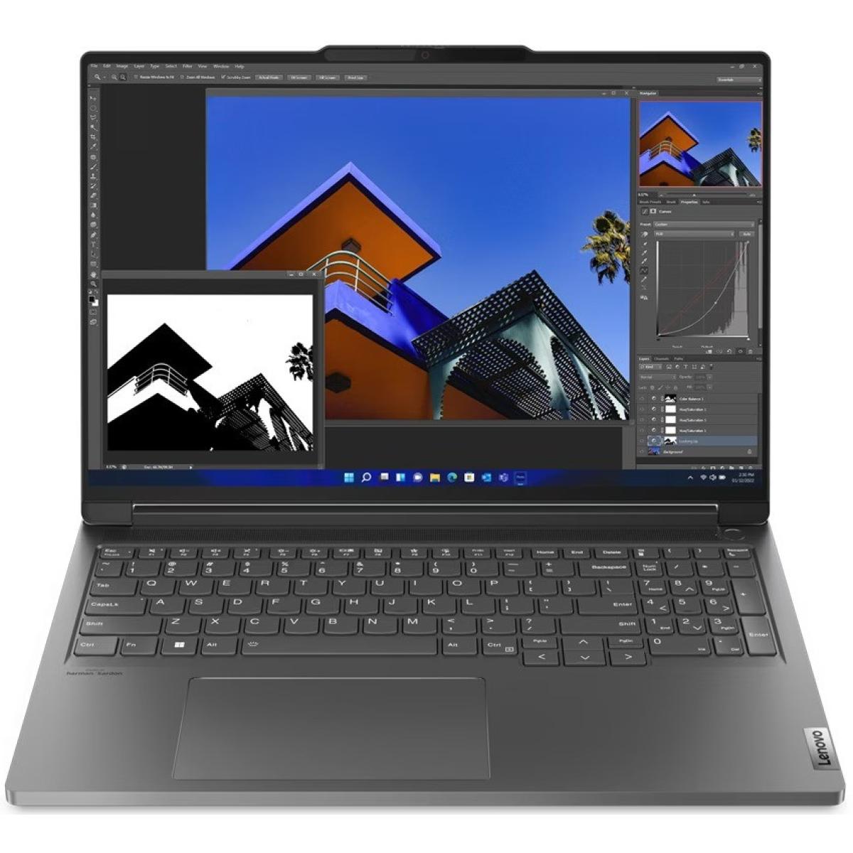 Lenovo ThinkBook 16p G4 IRH Storm Grey Laptop, 16" WQXGA 2.5K (2560x1600) IPS 60Hz Dolby Vision 100% sRGB, 13th Gen Intel Core i9-13900H, NVIDIA GeForce RTX 4060 8GB GDDR6, 32GB DDR5, 1TB M.2 NVMe GEN4 SSD w/ AI LA2-Q Chip