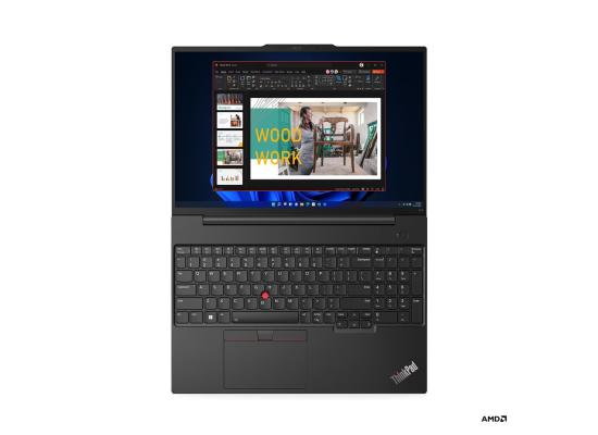 Lenovo ThinkPad E16 Gen 1 (AMD) Graphite Black Laptop, 16" WUXGA FHD+ (1920x1200) IPS, AMD Ryzen 7 7730U, AMD Radeon Graphics, 16GB Soldered+SODIMM DDR4, 1TB M.2 NVMe GEN4 SSD
