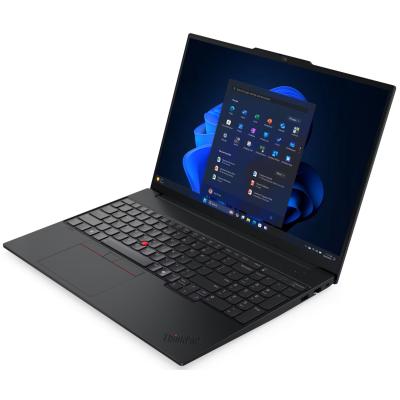 Lenovo ThinkPad E16 Gen 3 (Intel) Graphite Black Laptop, 16" WUXGA FHD+ (1920x1200) IPS, Intel Core Ultra 7 processor 255H, Integrated Intel Arc Graphics, 16GB SODIMM DDR5, 512GB M.2 NVMe GEN4 SSD