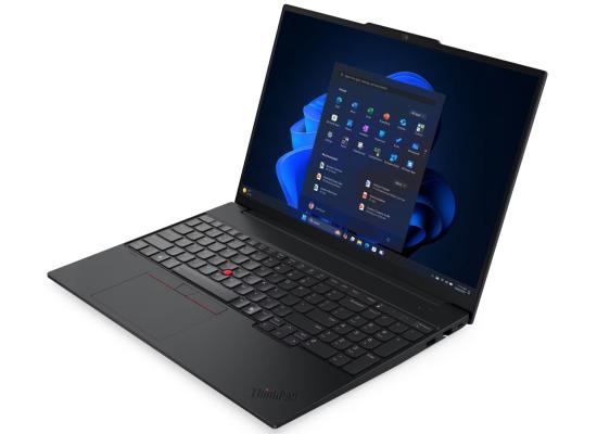 Lenovo ThinkPad E16 Gen 3 (Intel) Graphite Black Laptop, 16" WUXGA FHD+ (1920x1200) IPS, Intel Core Ultra 7 processor 255H, Integrated Intel Arc Graphics, 16GB SODIMM DDR5, 1TB M.2 NVMe GEN4 SSD