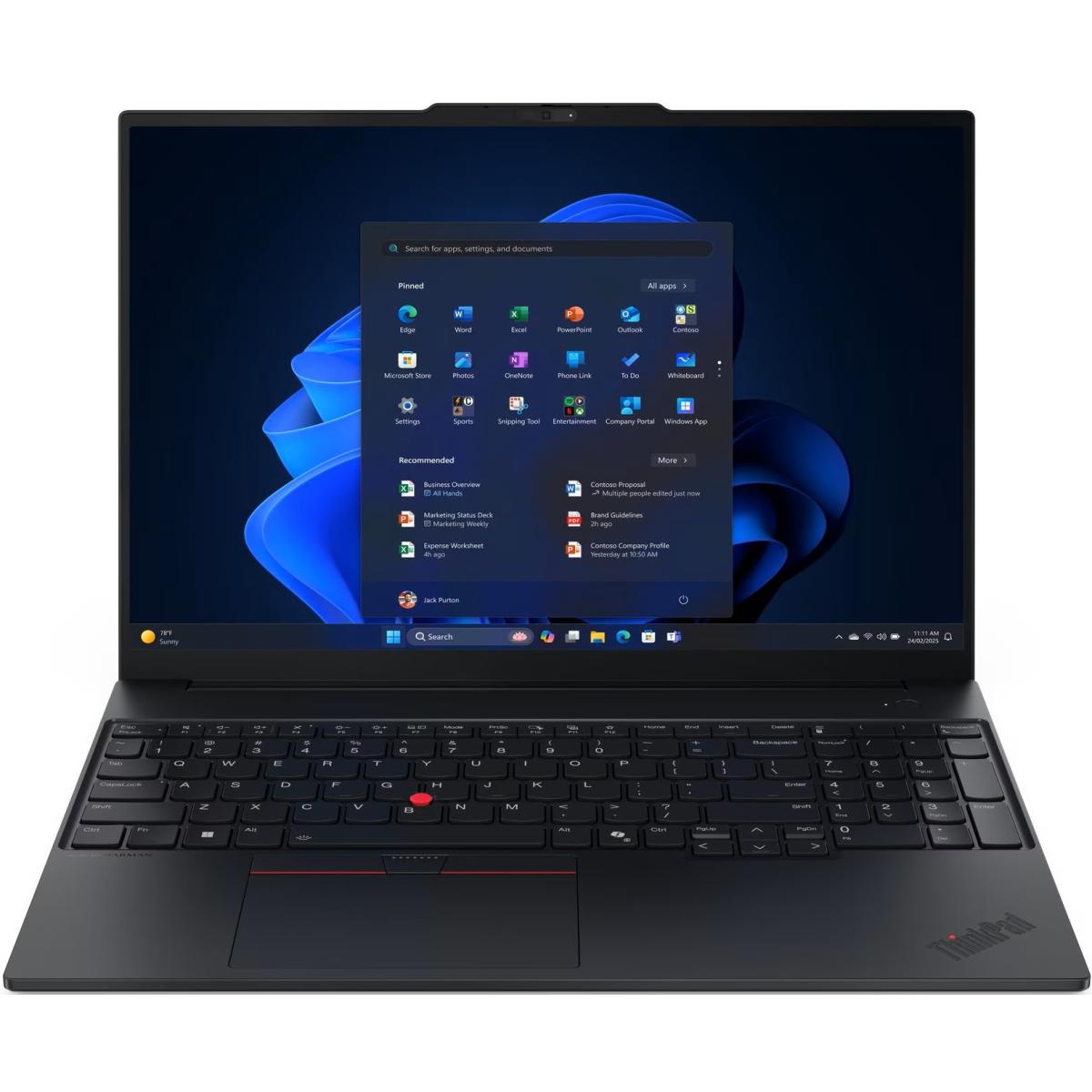 Lenovo ThinkPad E16 Gen 3 Black Laptop, 16