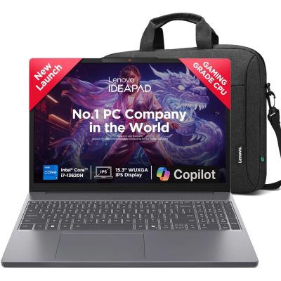 Lenovo IdeaPad Slim 3 Luna Grey Laptop, 15.3" FHD+ (1920x1200) IPS, 13th Gen Intel Core i7-13620H, Intel UHD Graphics, 8GB SODIMM DDR5, 512GB M.2 NVMe GEN4 SSD w/ Carrying Bag