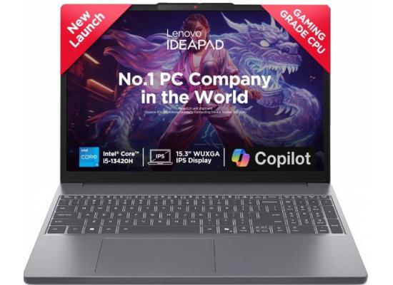Lenovo IdeaPad Slim 3 Luna Grey Laptop, 15.3" FHD+ (1920x1200) IPS, 13th Gen Intel Core i5-13420H, Intel UHD Graphics, 8GB SODIMM DDR5, 512GB M.2 NVMe GEN4 SSD