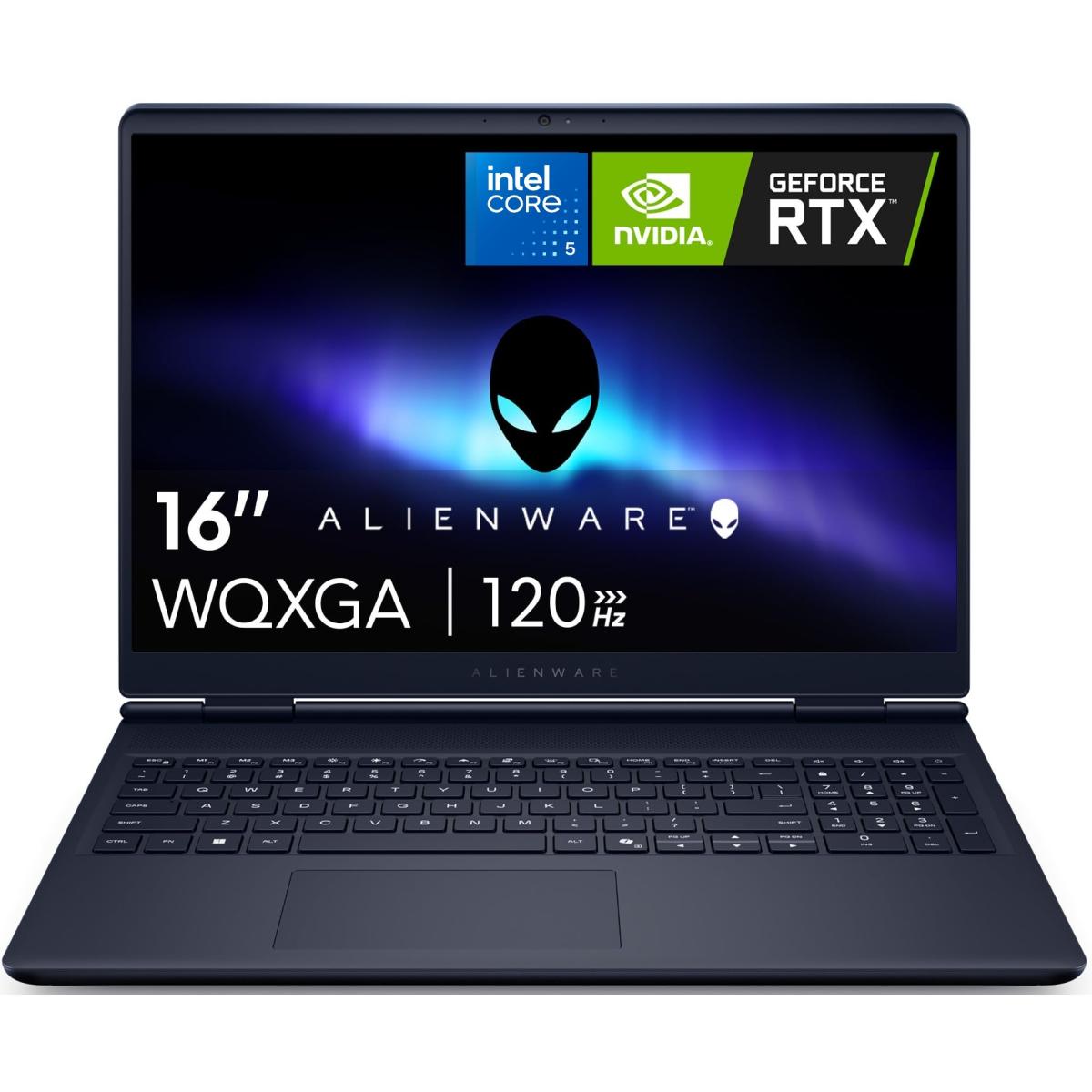 Dell Alienware 16 Aurora 16" IPS WQXGA (QHD+) (2560 x 1600) @120Hz 100% sRGB, Intel Core 5 Processor 210H, Nvidia RTX 4050 6GB GDDR6, 16GB DDR5 RAM, 512GB M.2 PCIe NVMe - (Interstellar Indigo) Gaming Laptop