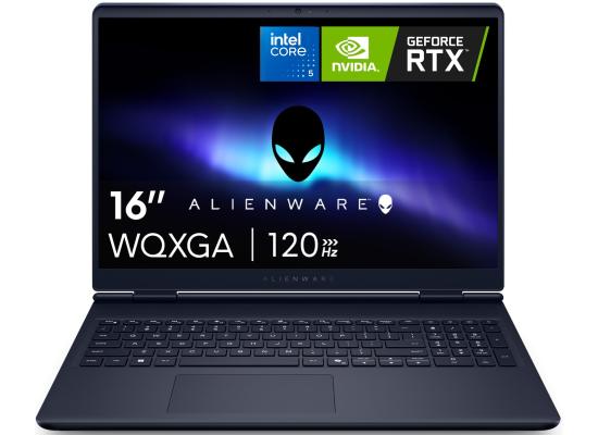 Dell Alienware 16 Aurora 16" IPS WQXGA (QHD+) (2560 x 1600) @120Hz 100% sRGB, Intel Core 5 Processor 210H, Nvidia RTX 4050 6GB GDDR6, 16GB DDR5 RAM, 512GB M.2 PCIe NVMe - (Interstellar Indigo) Gaming Laptop
