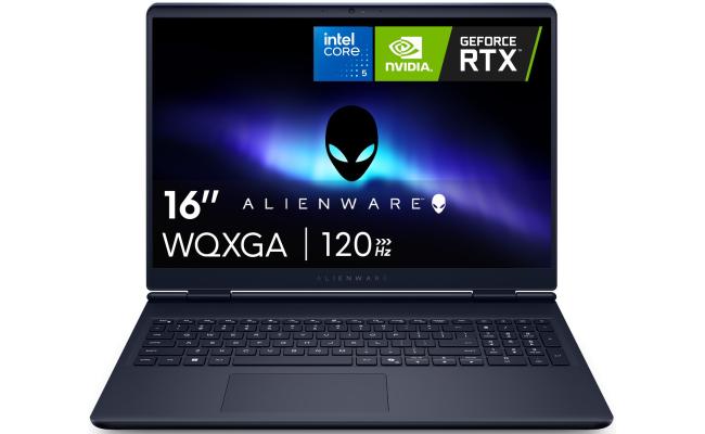 Dell Alienware 16 Aurora 16" IPS WQXGA (QHD+) (2560 x 1600) @120Hz 100% sRGB, Intel Core 5 Processor 210H, Nvidia RTX 3050 6GB GDDR6, 16GB DDR5 RAM, 512GB M.2 PCIe NVMe - (Interstellar Indigo) Gaming Laptop