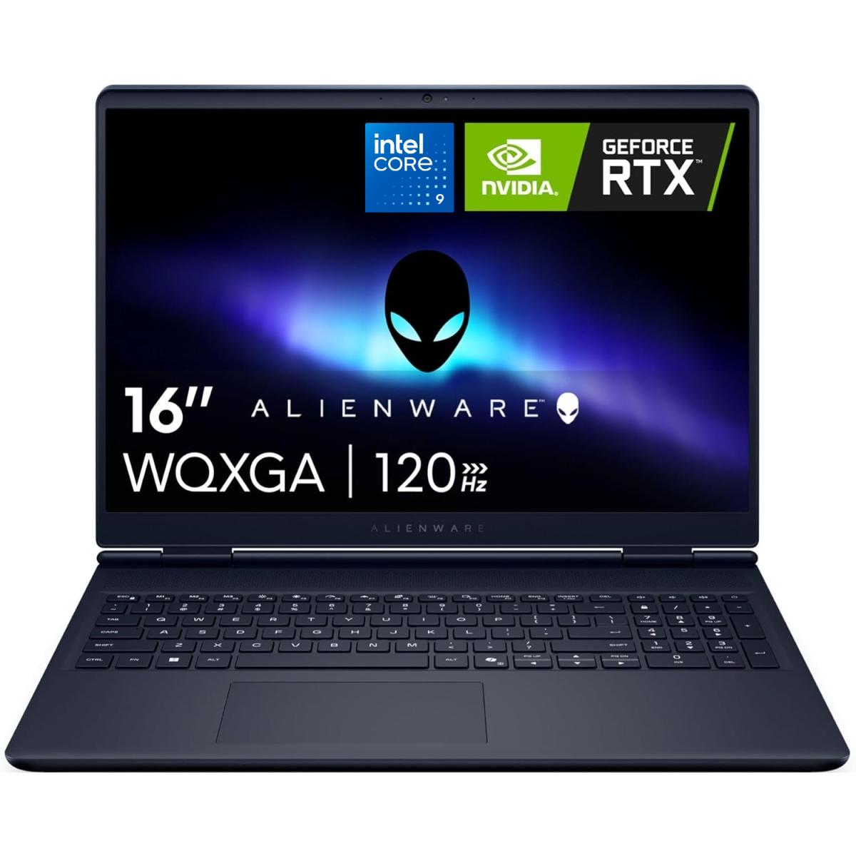 Dell Alienware 16 Aurora 16" IPS WQXGA (QHD+) (2560 x 1600) @120Hz 100% sRGB, Intel Core 9 Processor 270H, Nvidia RTX 5060 8GB GDDR7, 16GB DDR5 RAM, 1TB M.2 PCIe NVMe - (Interstellar Indigo) Gaming Laptop