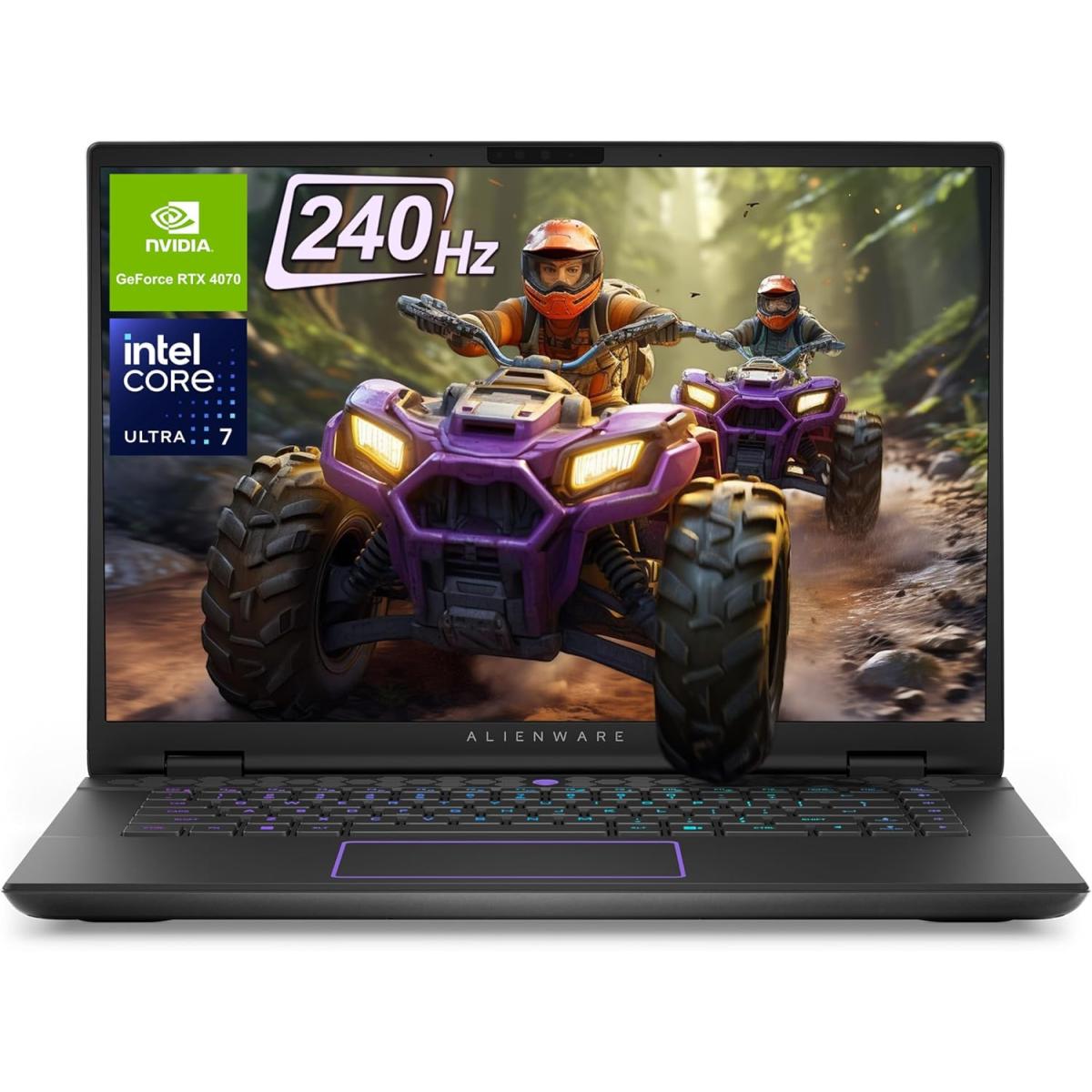 Dell Alienware M16 R2 Dark Metallic Moon Gaming Laptop, 16.0" QHD+ 2.5K (2560x1600) 240Hz IPS, Intel Core Ultra 7 Processor 155H ,Nvidia RTX 4070 8GB GDDR6, 16GB DDR5 RAM, 1TB M.2 NVMe, Windows 11 Home