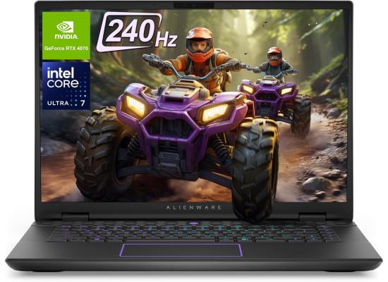 Dell Alienware M16 R2 Dark Metallic Moon Gaming Laptop, 16.0" QHD+ 2.5K (2560x1600) 240Hz IPS, Intel Core Ultra 7 Processor 155H ,Nvidia RTX 4070 8GB GDDR6, 16GB DDR5 RAM, 1TB M.2 NVMe, Windows 11 Home